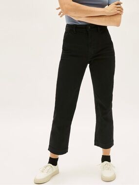 Everlane straight leg crop in black
